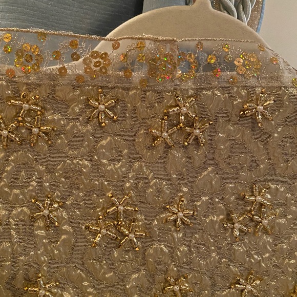 NWT Handmade crystal beaded Veil - fancy scarf - wrap - Picture 3 of 10